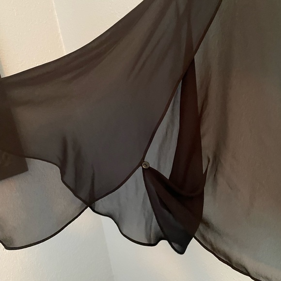 Sheer black cover up for evening wear - Picture 4 of 8